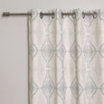 Damask Medallion Linen Blend Blackout Curtain