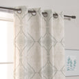 Damask Medallion Linen Blend Blackout Curtain