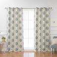 Linen Blend Medallion Blackout Curtain
