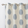 Linen Blend Medallion Blackout Curtain