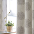 Linen Blend Medallion Blackout Curtain