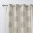 Linen Blend Medallion Blackout Curtain