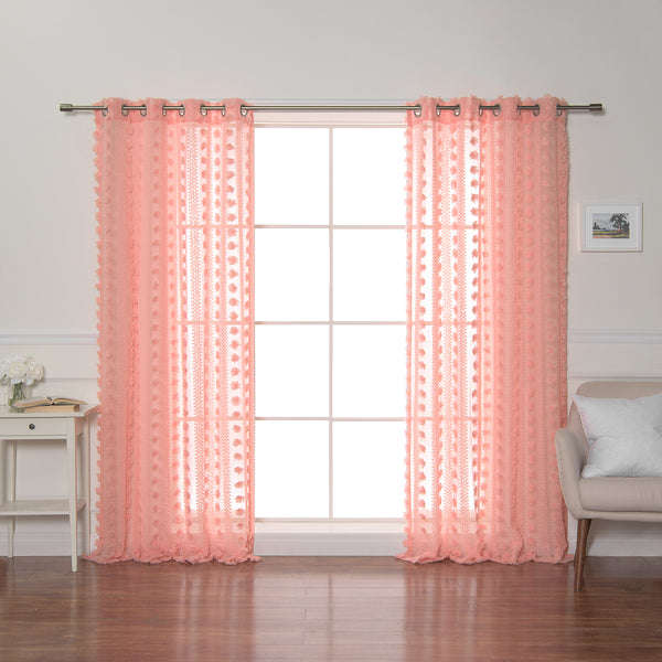 Sheer Pom-Pom/Daisy Curtains