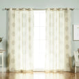 Linen Blend Medallion Curtains