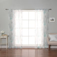 Sheer Watercolor Leaves Curtains