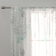 Sheer Watercolor Leaves Curtains