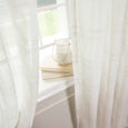 Faux Linen Checkered Curtains