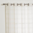 Faux Linen Checkered Curtains