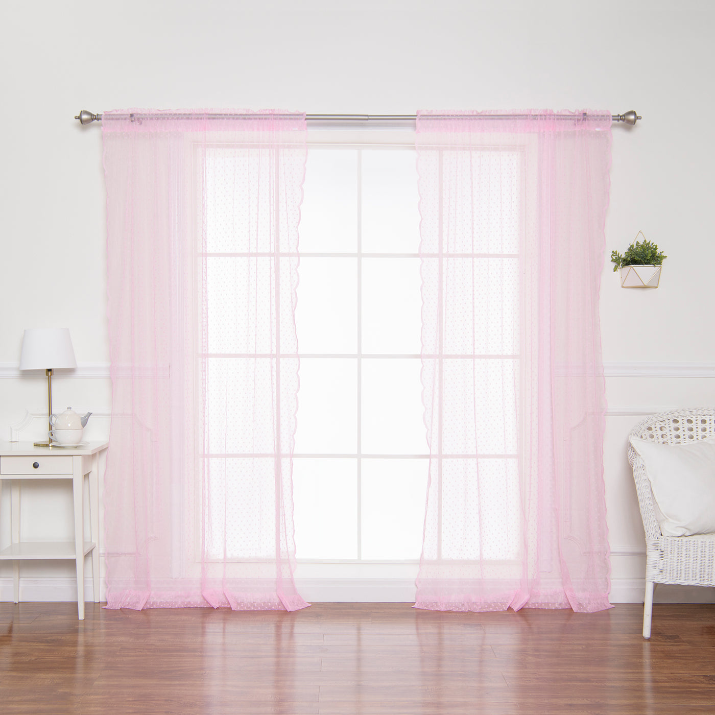 Sheer Lace Dot Curtains