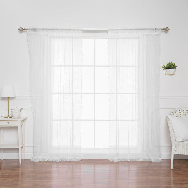 Sheer Lace Dot Curtains