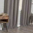 Faux Linen Blackout Grommet Curtain