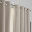 Faux Linen Blackout Grommet Curtain