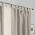 Faux Linen Blackout Tab Top Curtain