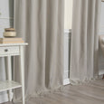 Faux Linen Blackout Tab Top Curtain
