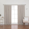 Faux Linen Blackout Tab Top Curtain