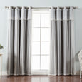 uMIXm Dimanche Tulle & Bronze Grommet Blackout Curtains