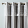 uMIXm Dimanche Tulle & Bronze Grommet Blackout Curtains