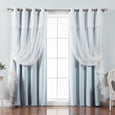 uMIXm Dimanche Tulle & Bronze Grommet Blackout Curtains