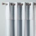 uMIXm Dimanche Tulle & Bronze Grommet Blackout Curtains