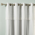 uMIXm Dimanche Tulle & Bronze Grommet Blackout Curtains