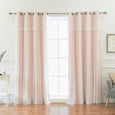 uMIXm Dimanche Tulle & Bronze Grommet Blackout Curtains
