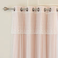 uMIXm Dimanche Tulle & Bronze Grommet Blackout Curtains
