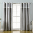 uMIXm Dimanche Tulle & Silver Grommet Blackout Curtains