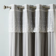 uMIXm Dimanche Tulle & Silver Grommet Blackout Curtains