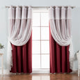 uMIXm Dimanche Tulle & Silver Grommet Blackout Curtains