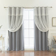 uMIXm Dimanche Tulle & Silver Grommet Blackout Curtains