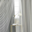 uMIXm Dimanche Tulle & Silver Grommet Blackout Curtains