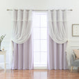uMIXm Dimanche Tulle & Silver Grommet Blackout Curtains
