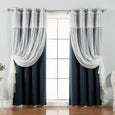 uMIXm Dimanche Tulle & Silver Grommet Blackout Curtains