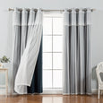 uMIXm Dimanche Tulle & Silver Grommet Blackout Curtains