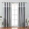 uMIXm Dimanche Tulle & Silver Grommet Blackout Curtains