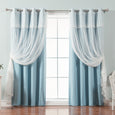 uMIXm Dimanche Tulle & Silver Grommet Blackout Curtains