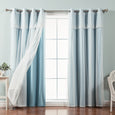 uMIXm Dimanche Tulle & Silver Grommet Blackout Curtains