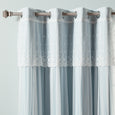 uMIXm Dimanche Tulle & Silver Grommet Blackout Curtains