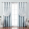 uMIXm Dimanche Tulle & Silver Grommet Blackout Curtains