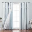 uMIXm Dimanche Tulle & Silver Grommet Blackout Curtains