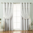 uMIXm Dimanche Tulle & Silver Grommet Blackout Curtains