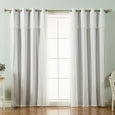 uMIXm Dimanche Tulle & Silver Grommet Blackout Curtains