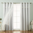 uMIXm Dimanche Tulle & Silver Grommet Blackout Curtains