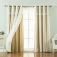 uMIXm Dimanche Tulle & Silver Grommet Blackout Curtains