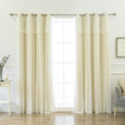 uMIXm Dimanche Tulle & Silver Grommet Blackout Curtains