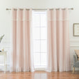 uMIXm Dimanche Tulle & Silver Grommet Blackout Curtains