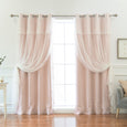 uMIXm Dimanche Tulle & Silver Grommet Blackout Curtains