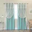 uMIXm Dimanche Tulle & Silver Grommet Blackout Curtains