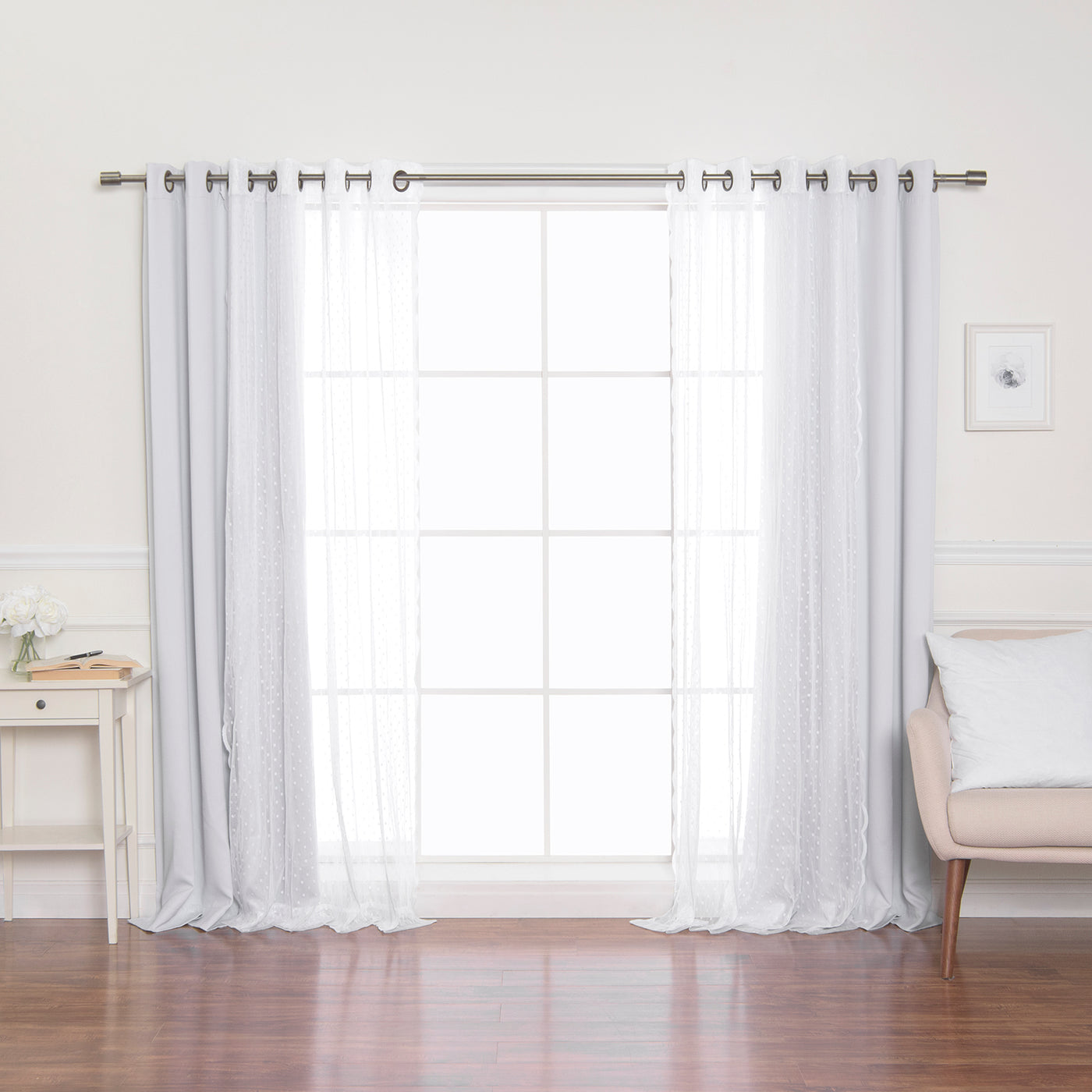 Sheer Pretty Dot & Blackout Curtains