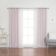 uMIXm Tulle & Bronze Grommet Blackout Curtains